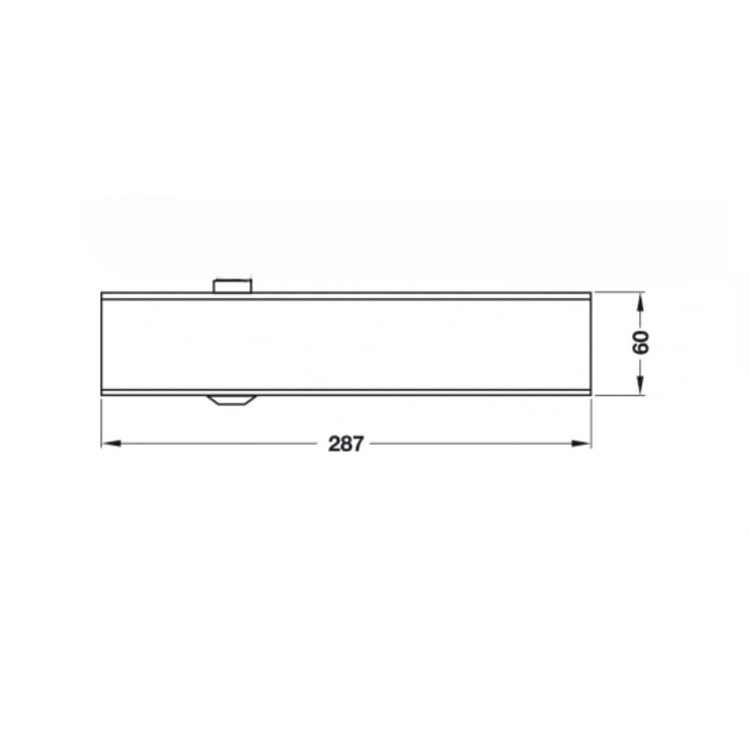 Geze TS 5000 - Cierrapuertas sin riel deslizante EN 2-6 para puertas de una sola hoja de hasta 1400 mm de ancho con amortiguación de apertura, fuerza de cierre ajustable sin niveles desde la parte