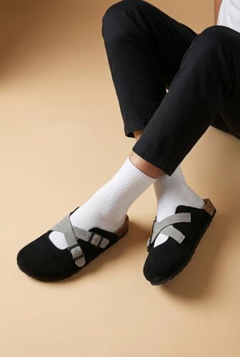 Image of Big Fox Men's Premium Closed-Toe Comfort Sandals with Adjustable Buckles | Cushioned Footbed | Casual