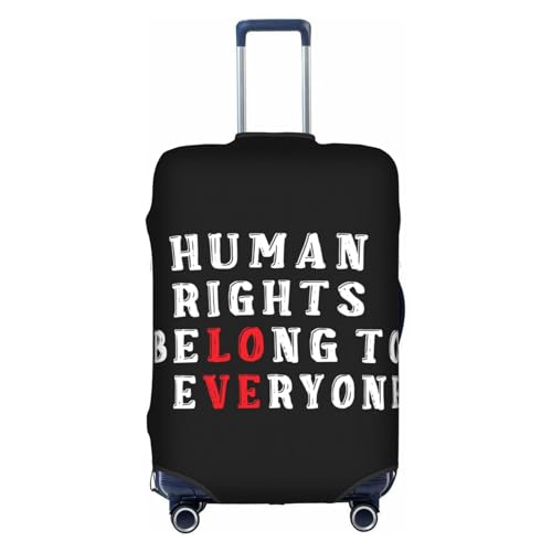Travel Luggage Cover Human Rights Belong To Everyone Flag Fashion Washable Baggage Suitcase Protector Fit For Luggage Large