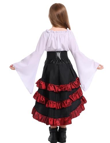 Disfraz pirata niña 12-14 años blanco miniatura 2