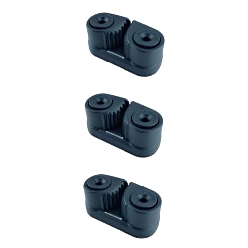 SUPVOX 3 Pcs Mini Rope Cleats Black Nylon Cam Cleat Clamp for Gym Cable Kayak Sailboat Boat Fitness Equipment