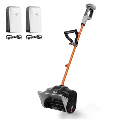 Litheli Cordless Snow Shovel, 20V 12'' Lightweight Electric Snow Blower for Driveway, Battery Powered Snow Thrower, 2.0Ah and 4.0Ah Battery Included