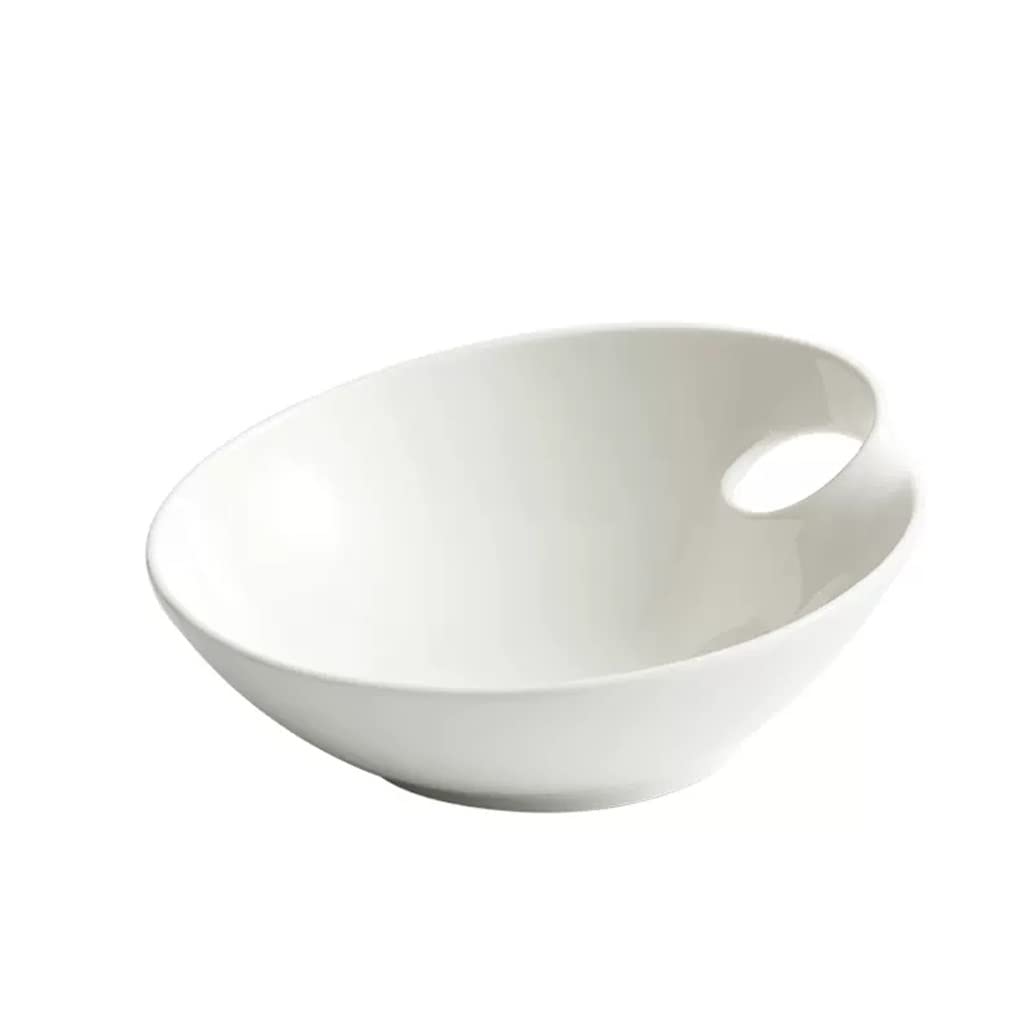 Miski do kuchni duża miska na zupę domowa ceramiczna miska sałatkowa restauracja gotowana ryba duża miska umywalkowa dwuczęściowa salaterka, biała M