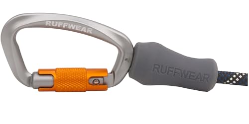 RUFFWEAR Knot-a-Leash Reflektierende Hundeleine, große, zugfreie 1,5 m Lange Hundeleine mit gepolstertem Griff, leichte und robuste Hundeleine, Anti-Tangle-Leine, S, Obsidianschwarz