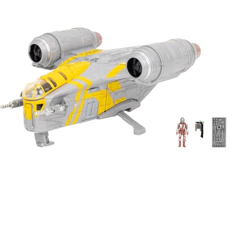 Star Wars™ Micro Galaxy Squadron SWJ0543 - Razor Crest - offizielles 18 cm großes Fahrzeug mit 1 Micro-Figur (2,5 cm)
