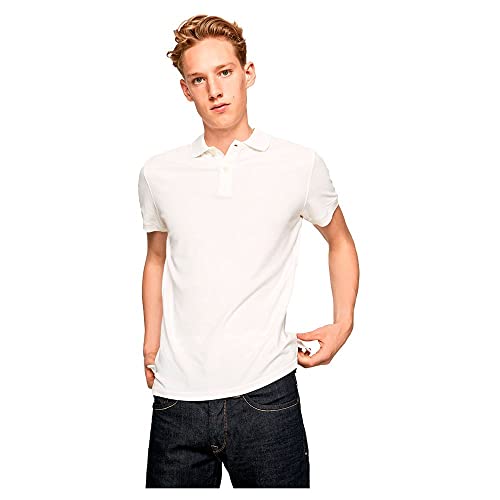 Pepe Jeans Vincent N Polo Shirt, Hombre, Blanco (White), L