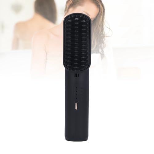 Plancha para el cabello TARSHYRY con peine, 2500 mAh, calefacción rápida y portátil, con acondicionador incorporado y 3 temperaturas ajustables, para uso en casa y viaje (Negro) miniatura 3