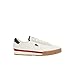 Lacoste Men’s Aura Leather Sneakers, White/Navy/Red, 9.5