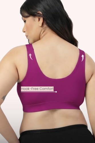 Image of ZELENA Maternity Padded Bra | Removable Cups, Broad Waistband | Soft Stretchable Modal Fabric | Easy Pull Nursing Bra for Pregnancy and Breastfeeding