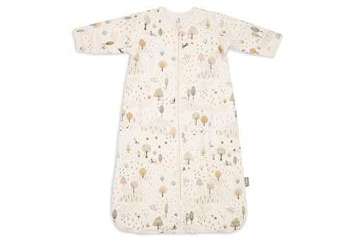 Jollein Saco de dormir para bebé - 90 cm - Algodón - 2.5 a 3.5 TOG - Mangas desmontables