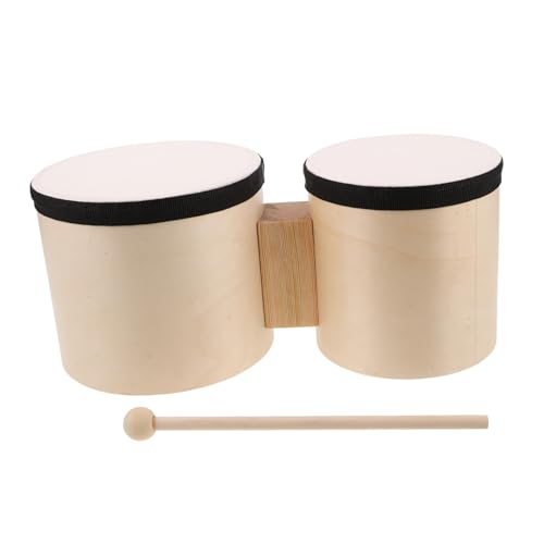 Bongos en bois pour débutants avec baguettes et percussion portable riche