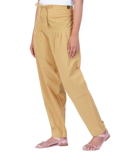 Image of Happy Bunny Salwar Pant - Modern Style Pure Cotton for Women - Ethnic Semi Patiala Trouser - Office,Home - All Day Comfort Wear with Drawstring
