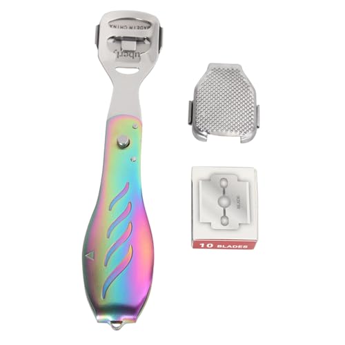 Gratte-pied inoxydable Healvian 3 pièces avec boîte en titane pour pédicure
