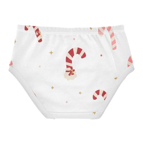 Girls' Hipster Panties Toddler Cotton Underwear for Baby Girls Christmas Candy Canes2