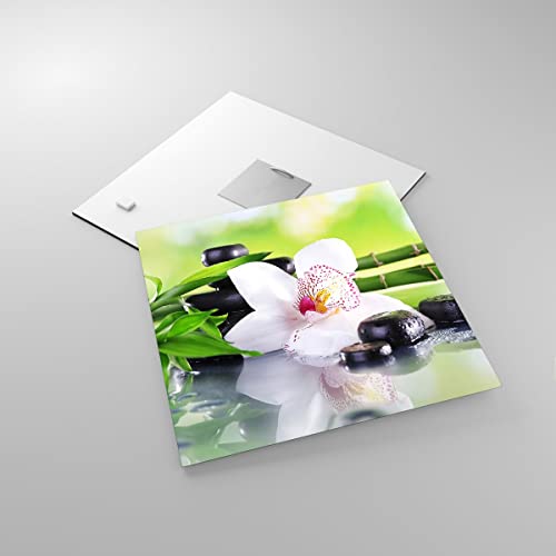 Quadro su Vetro fiore orchidea Stampe da Parete in...