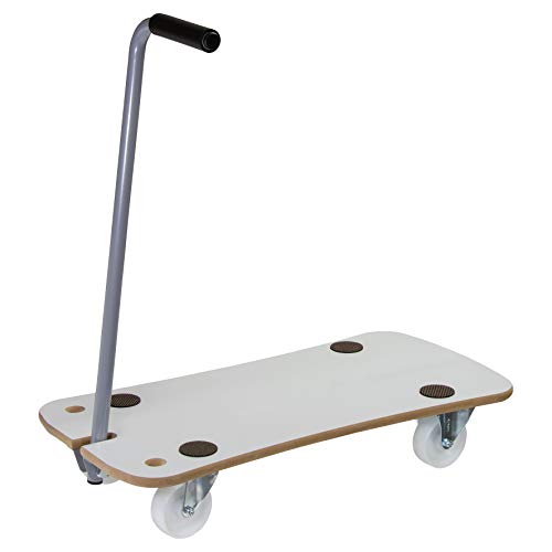 WAGNER Transportroller Transporthilfe I 79 x 39 x 13,5 cm, Tragkraft 200 kg I Möbelhund aus MDF mit Spezialbeschichtung I Lastenroller klappbarer Deichsel I Rollbrett für schwere Lasten I Umzugsroller
