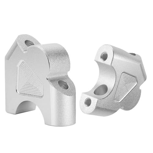 Elevador de manillar mecanizado en plata para soporte de R1200GS y S1000XR