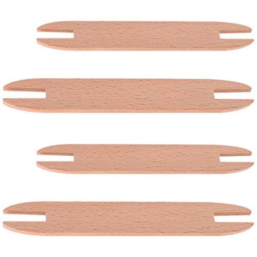 Ciieeo 4Pcs Wooden Weaving Shuttle Diy Sweater Scarf Tapestry Weaving Sticks Knitting Tool Sewing Accessories For Diy Knitted Making Handmade Crafts #TOP18