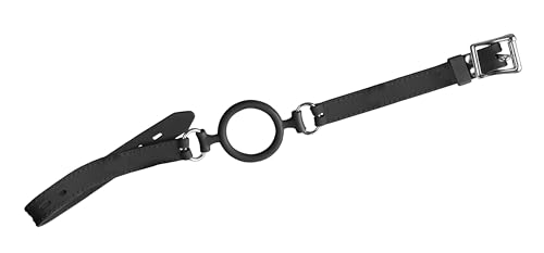 Bâillon anneau silicone noir 5 cm Bad Kitty aux finitions soignées pour l'initiation bondage