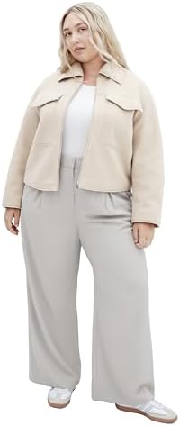 City Chic Women's Plus Size Jacket - Boucle Zip Front, 22