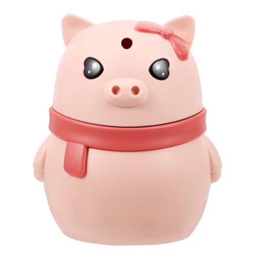 Automatic Toothpick Dispenser Cute Pig Shape Pop-Up Holder Plastic Fruit Pick Storage Box Case for Home Kitchen Restaurant Party Decor Pink Large Capacity