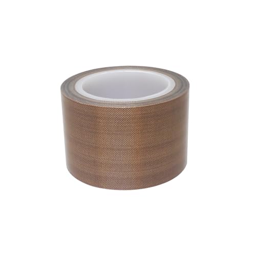 Image of PTFE Coated Fabric Tape Teflon Adhesive Tape High Temperature Vacuum, Hand and Impulse Sealers Machine Sealing Tape 0.18mm Thick (38mm-5M)