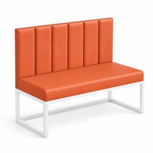 Restaurant Booth Seating, Upholstered Bench with Back, 35.4in