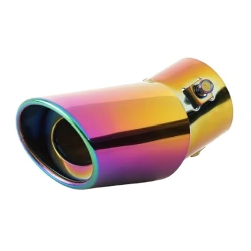 Tubo de escape doble salida para coche deportivo mofle universal negro de acero inoxidable