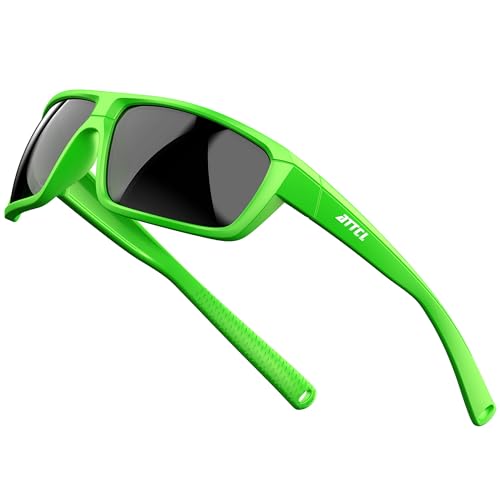 Image of ATTCL Polarized Sunglasses Men for Fishing: UV Protection Lightweight TR90 Sports Wrap Sun Glasses Driving Golf Running