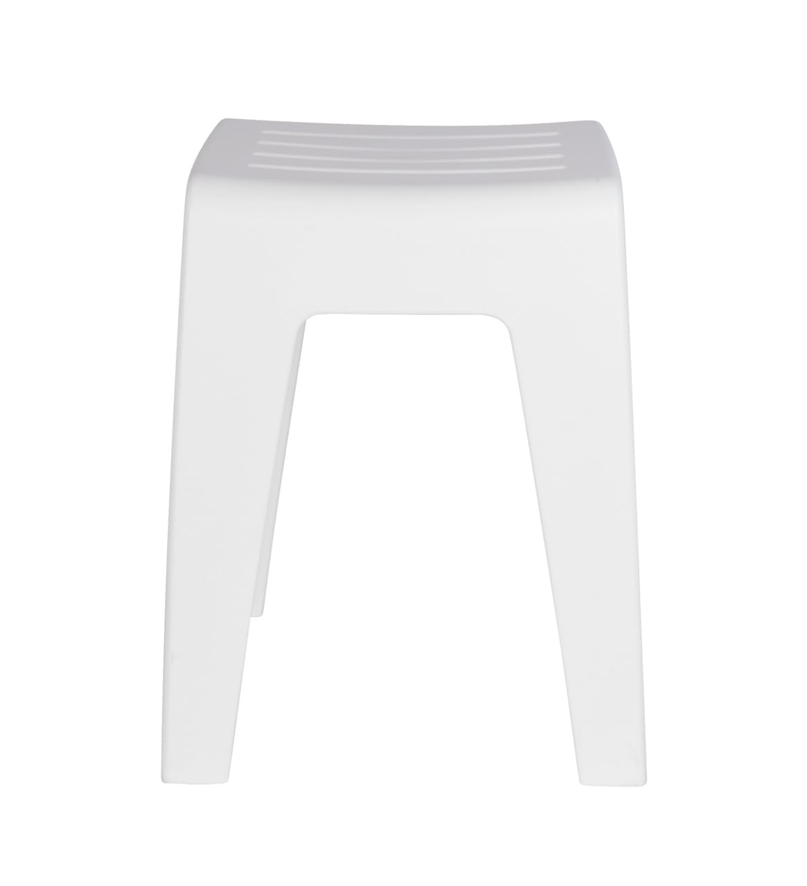 Wenko Kumba Sgabello bagno, Plastica, Bianco, 35 x 35 x 45 cm