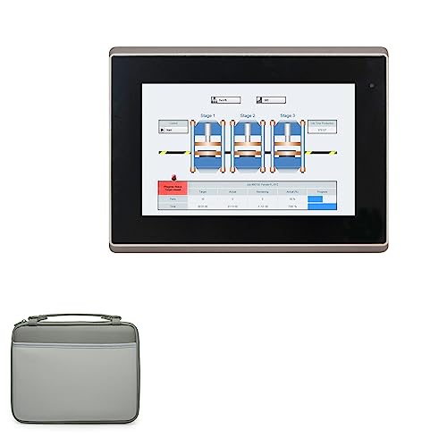 BoxWave Case Compatible with Maple Systems OMI6707A - Hard Shell Briefcase, Slim Messenger Bag Briefcase Cover Side Pockets - Pewter