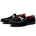 COSIDRAM Mens Dress Shoes Loafers Business Classic Wedding Chain Party Moccasins Luxury Copperfor Male Black 10.5