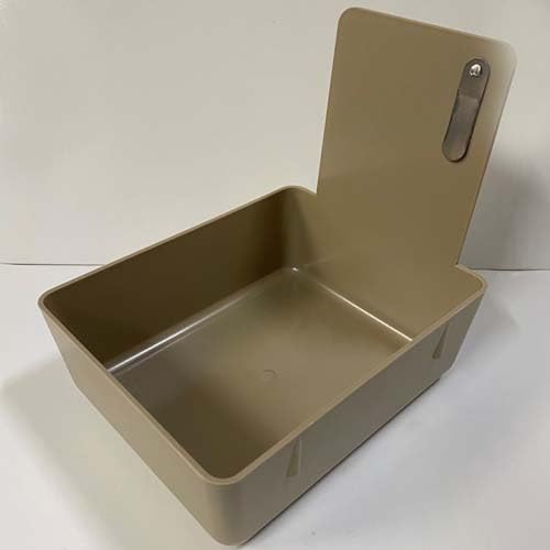 Beige Dental Lab Pan with Stainless Steel Clip 12pk 7" x 5¾" x 2½" Made in The USA