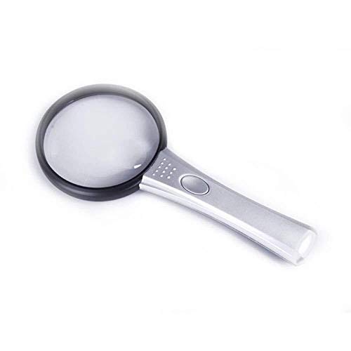 Byrhgood Lupa de Lectura Lupa for Lectura Iluminado Lupa, Vidrio de observación, Lupa Luces LED.De Mano Lupa bifocal con aumentos de 3X y 8X 75mm for Las Personas