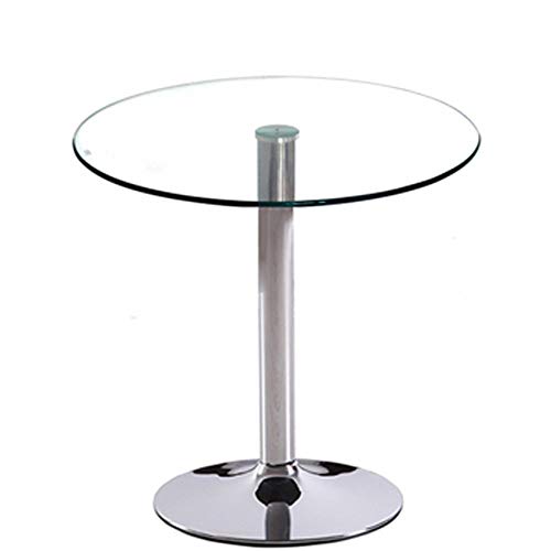 CHENJIU Modern Glass Round Coffee Table, Living Room Decoration Table,