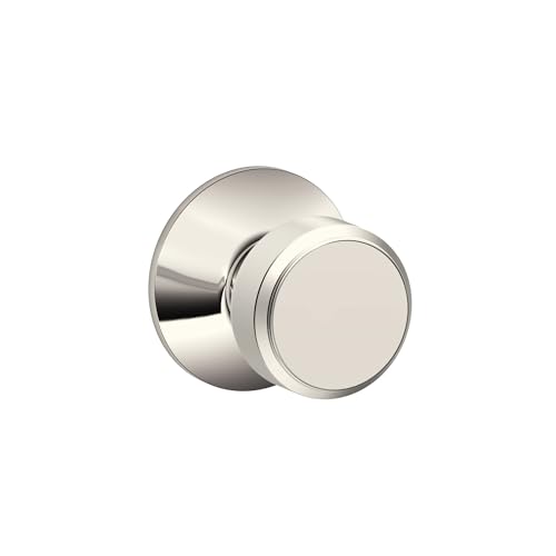 Image of SCHLAGE F10 BWE 618 Bowery Knob Hall and Closet, Polished Nickel