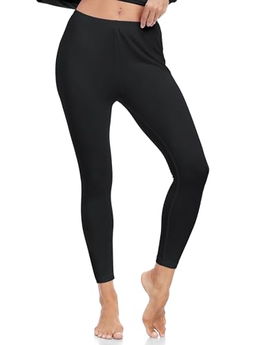 ZUTY 3 Pack Thermal Long Johns Fleece Lined Leggings for Women Underwear Tights Warm Winter Base Layer Pants3