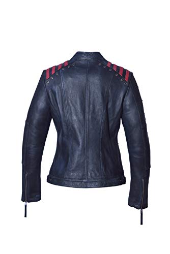 Urban Leather Giacca Moto da Donna in Pelle con