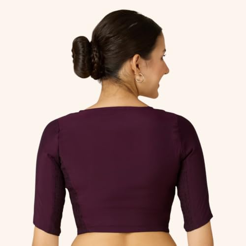Image of Studio Shringaar Women's Cotton Stretchable (Smocked) Readymade Saree Blouse with Underarm Sweat Pads (Pack of 14 Pads)