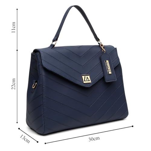 Bolsa Feminina Maleta Matelassê Alça Transversal Mão Casual Azul