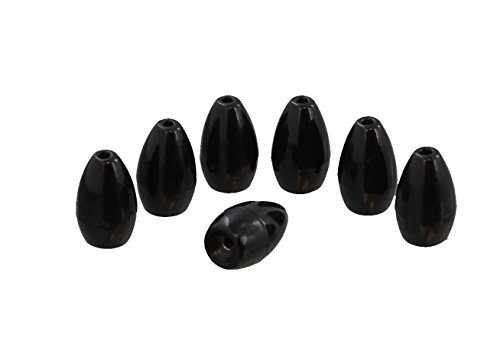 Bulk 7 Pack -3/4 Oz Top Brass Tungsten Polished Flipping Worm Weight/Sinker - Flippin Style - Wholesale Discount