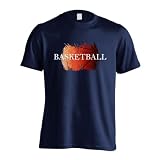 [アートワークスコウベ] バスケ Tシャツ 半袖 練習着 ドライ ラフイメージ バスケロゴ ユニセックス XXL ネイビー