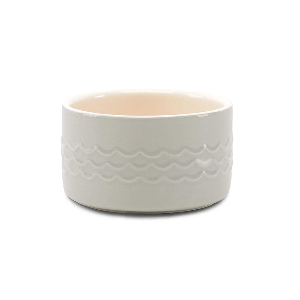 Scruffs Icon Stoneware Dog Water Bowl 20 cm x 20 cm x 10.5 cm Light Grey