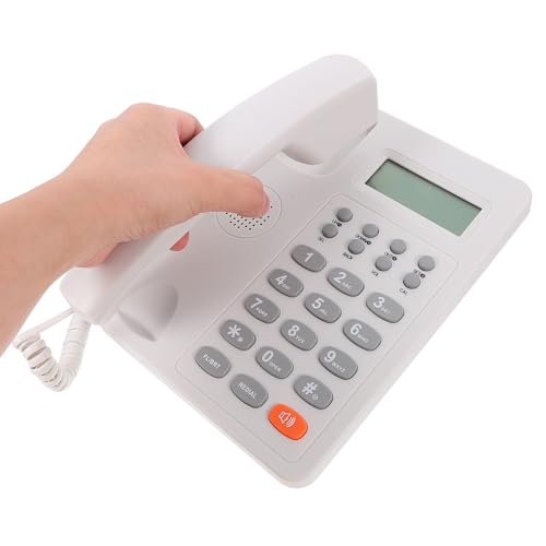 Teléfono de escritorio MAGICLULU con cable blanco para oficina miniatura 3