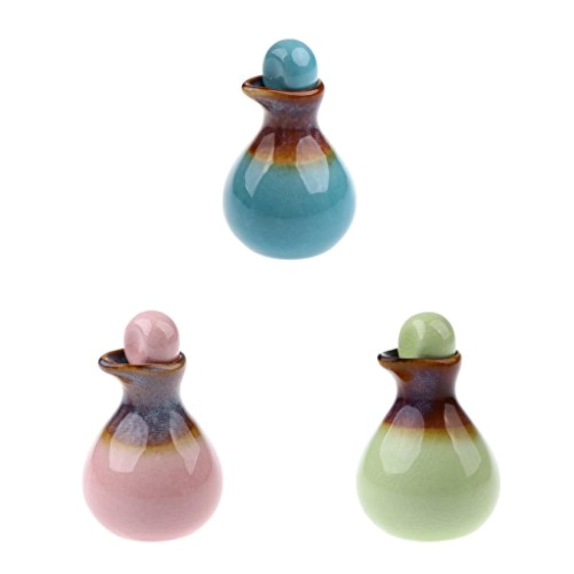 Essential Oil Bottle Aromatherapy Ceramic Container, Blue