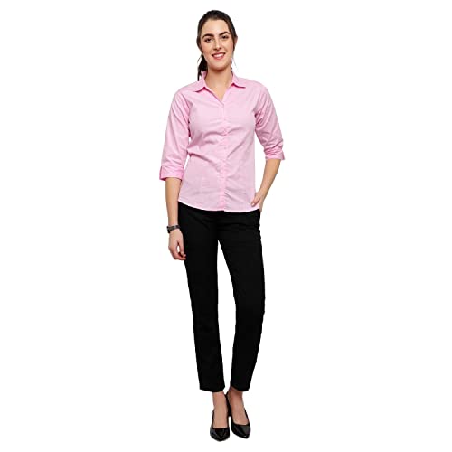 Image of Blue Ronin Women 3 /4 Sleeve Stylish Western Official Formal Shirts Regular fit Shirts for Women