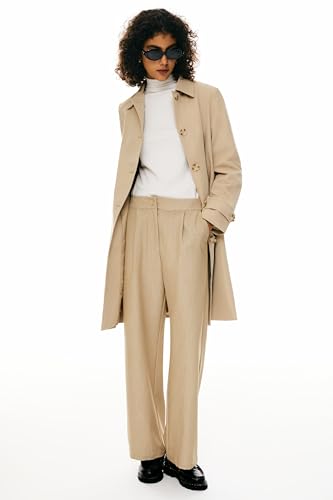 Orolay Women's Single Breasted Trench Coat Mid Long Classic Lapel Windproof Slim Outerwear Coats4