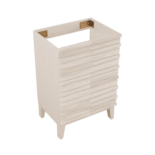 Image of Swiss Madison Cascade 24'' Bathroom Vanity in White - Cabinet