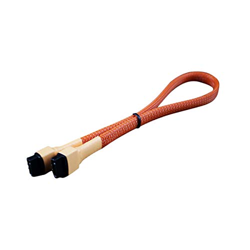 Cable de datos SATA 3.0 30cm con latch UV Naranja