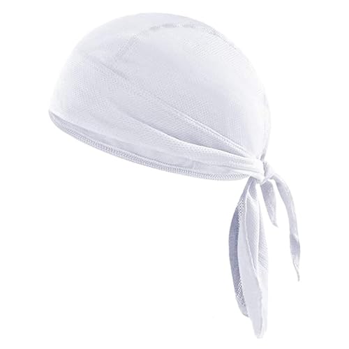 Pañuelo absorbente para la cabeza, ligero, deportivo, elástico, para motociclismo, actividades al aire libre, protección solar, pañuelo deportivo, blanco, Talla única